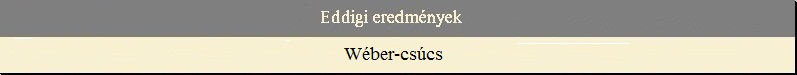 Eddigi eredm�nyek - W�ber-cs�cs